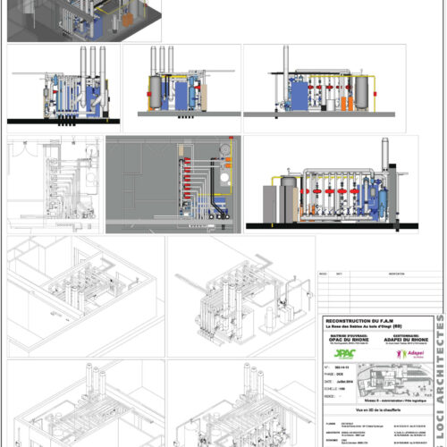 Chaufferie 3D du projet médico-social