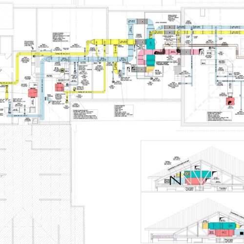 Plan CVC des combles et réseaux aérauliques EHPAD Saint-Martin-en-Haut