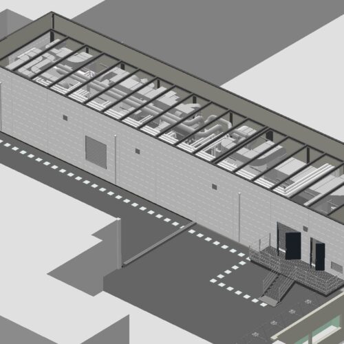 Locaux techniques traitement d’air et électricité du bloc opératoire Montbrison